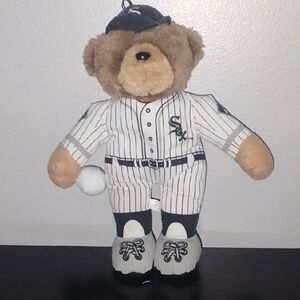Striped Baseball Teddy Bear Plush